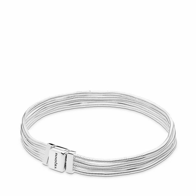 Pandora Reflexions™ Multi Snake Chain Bracelet Ireland - Sterling Silver - 961802BOW